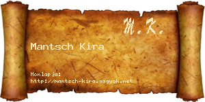 Mantsch Kira névjegykártya